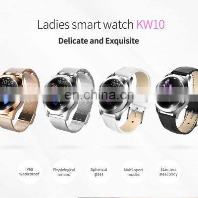 Ip68 Waterproof Smart Watch Women Lovely Bracelet Heart Rate Monitor Sleep Monitoring Kw10 Smartwatch For Ios Android photo-3