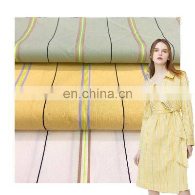 2022 new arrival stripe poplin Polyester/Cotton designer fabric for garment by the yard