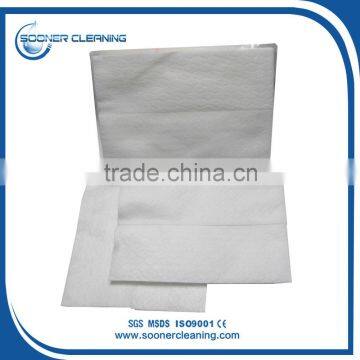 [soonerclean] China Supplier 100% Polyester White Embossed Disposable Dry Wipes Floor Wipes