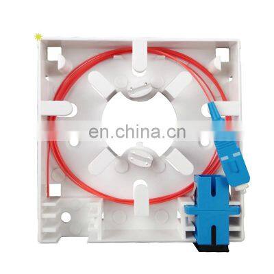 indoor 2 port small FTTH mini fiber optic terminal patch panel  box