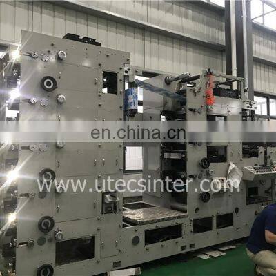 UTR320-6 Colorful BOPP PE PP Paper Adhesive Label Flexography Printing Machine, HDPE HDPP Poly Bag Sticker Press Printer photo-2