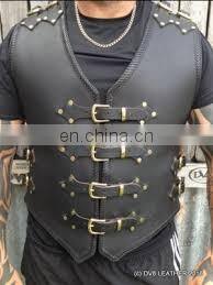 Genuine Leather Custom Motorbike Motorcycle Racing Riding Leather Club Vest Waistcoat New Zealand Style Motorcycle Vest photo-4