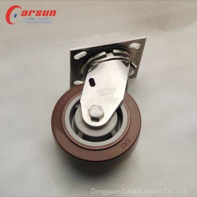 Wet Or Corrosive Environment Use Heavy Duty SS304 Caster 100/125/150/200mm Stainless Steel Castors Wheels