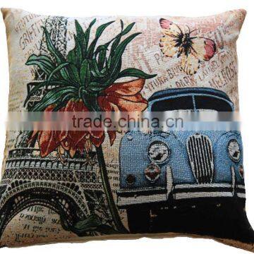 car landscape taperstry cushion cover