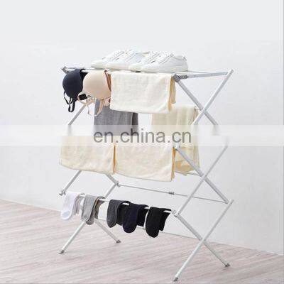 Manufacturer Supply Stainless Steel Folding Drying Rack Household Drying Articles Multifunctional Three-layer Drying Rack photo-3