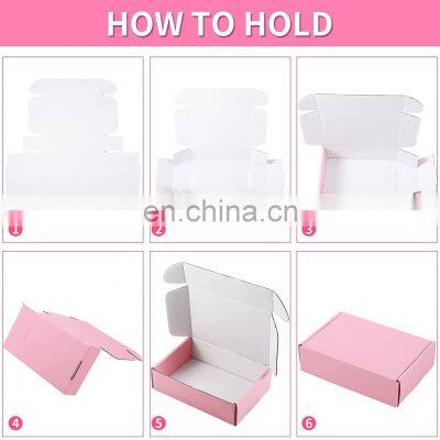 Custom Logo Corrugated Clothing Lady Handbag Underwear Shoes Apparel Socks Gift Shipping Mailer Paper Boxes photo-5