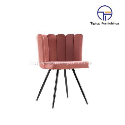 Tiptop Luxury Dining Chairs Customized Modern Style Metal Stainless Steel Upholstery Velvet Armchair Chair
