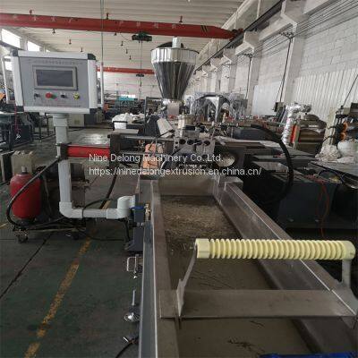Twin Screw Extruder Pp Pe Ps Abs Color Plastic Masterbatch Granules Making Machine photo-4