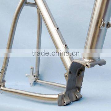 Pinion gearbox System of titanium frame Sliding Dropouts belt chain frame