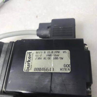 BURKERT Solenoid Valve 0223 B 15.0 FPM M5 G1/2 0-1bar 230V