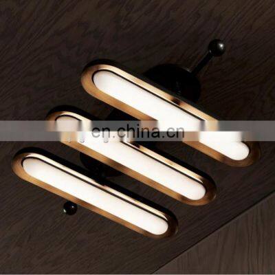 Classic Retro Brass Transparent Glass Pendant Light Home Hotel Exhibition Hall Decoration Lighting Chandeliers photo-4