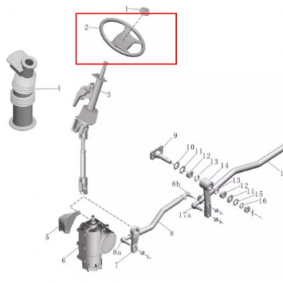 Bus Interior Accessories Steering Wheel 3402-00318 Leather Steering Wheel Cover for Chinese Bus photo-4