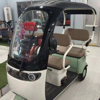 800W 1000W Three Wheels Leisure Electric Tricycle Rickshaw EV Mobility Scooter Motor With Cabin Tuk Tuk photo-5