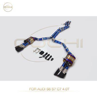 Exhaust Titanium Catback for AUDI S6 S7 C7/SQ5/TTRS 8J Electronic Valve High-performance Automotive Exhaust Parts