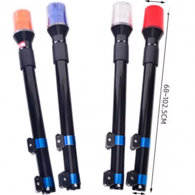 12V Rotating Traffic Patrol Motorcycle Rear Led Strobe Warning Pole Light photo-5