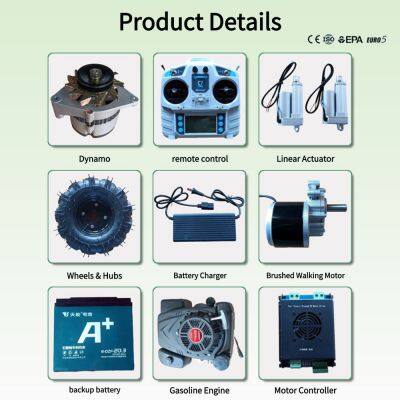 Vigorun Tech VTW550 Rechargeable Lawn Mower High-Speed 6KM/H Four-Stroke Engine Automatic Mower for Lawn & Garden photo-3