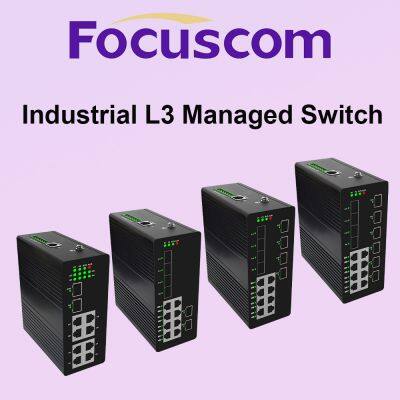 Focuscom S3000 Series Industrial L2/L3 Managed Gigabit Switch 8-Port DIN-Rail Mount Ethernet Switch With ERPS Ring & PoE Bypass Switch Options photo-2