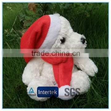 White christmas teddy bear plush toy