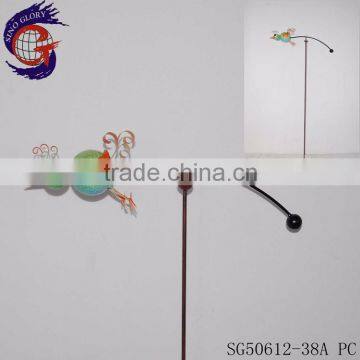 Colorful metal bird garden balance stake