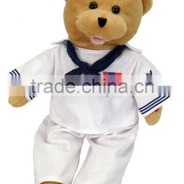 uniform teddy bear, plush toy in uniform, plush teddy bear with uniform