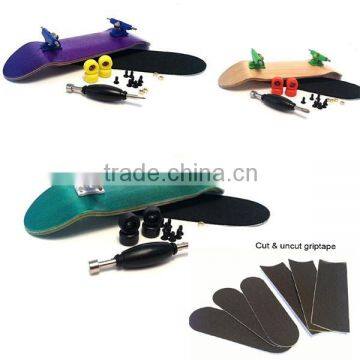 Supply cheap complete set multi color canada maple wood fingerboard wholesale fingerboard wheels