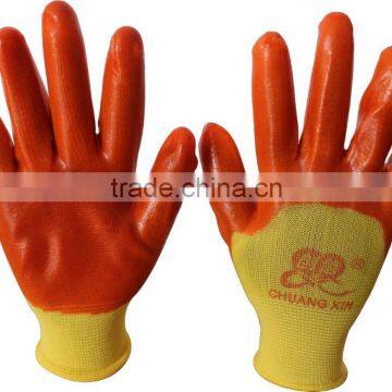 cheapest price pvc dipping safety gloves with 13 gauge polyester