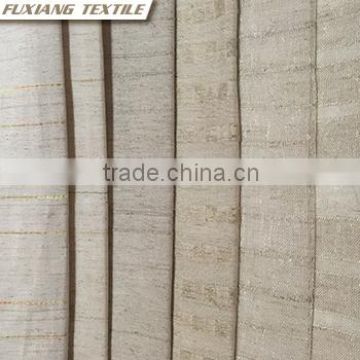 100% Polyester faxu linen stripe window curtain fabric