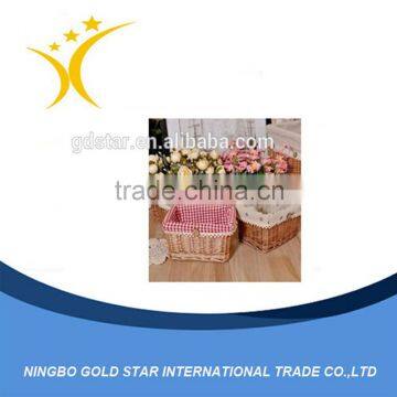 Wholesale wicker rattan storage basket with liner