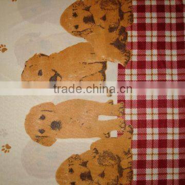 dog print polar fleece blanket