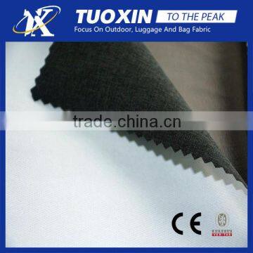 double color polyester taffeta fabric bonded with white TPU