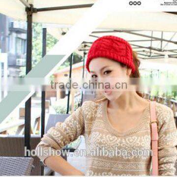 Wholesale Hot Selling Red Color Knitting Style Girl Winter Headband