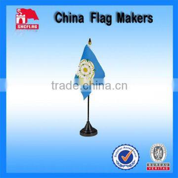 Plastic Table Flag With Custom Logo On Office Desk