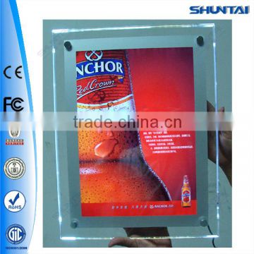 illuminated plexiglass photo frame light box advertising