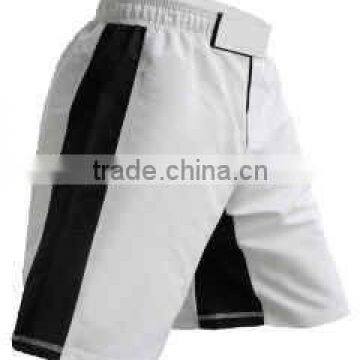 black white micro twill mma shorts