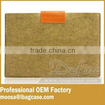 Camel Felt Laptop Bag With PU Strap For Amazon Brand Seller photo-4