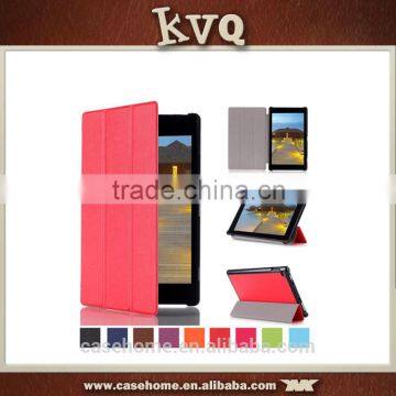 In stock portable case for kindle new fire hd8 2015, pu leather oem photos protective cover for amazon