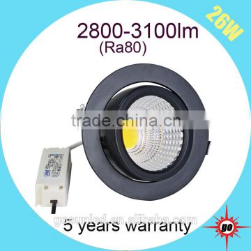 26W gimbal downlight with CE RoHS certificate store using light