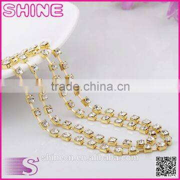 Good quality multicolor diy rhinestone YIWU Wholesale Hot Sale AAA Hot fix Strong glue shining loose Rhinestone cup chain