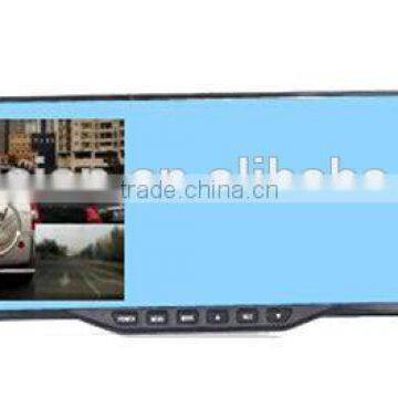 162 Degree Lens Angle Support 8 Languages G-sensor Motion Detective 4.3 Inch TFT Car Rear View Mirror Monitor
