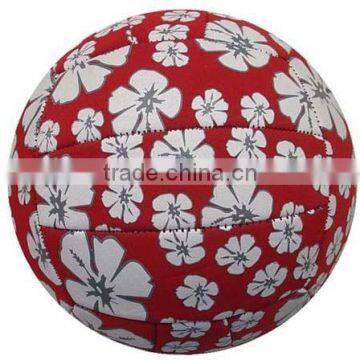 beautiful flower full printed stitching machine volleyball