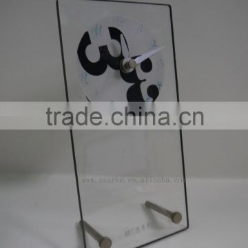 customized shaped clear acrylic desk clock