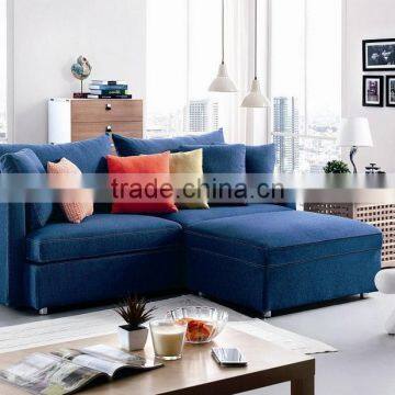 Hot Selling Top Quality Red or Blue Color Fancy Fabric Sofa Bed photo-2