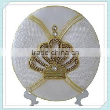 Polresin Gold Decorative Plates for Home Decor