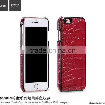Platinum Series Classic Crocodile Leather Case for iPhone 6 HOCO Real Leather Rubber Cover for iPhone 6s 4.7 Soft Case MT-5810
