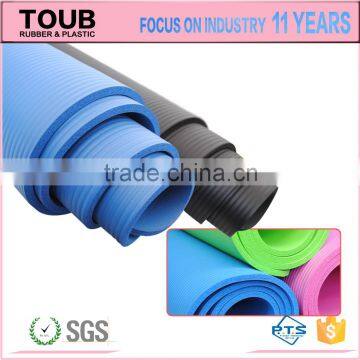 Eco Exercise Mats For Sports NBR Softextile Folding Black Yoga Mat