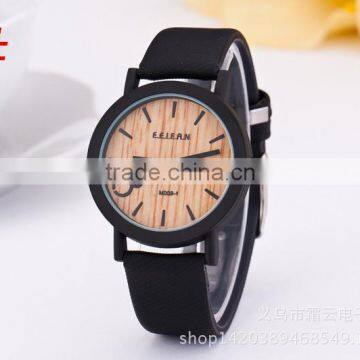 M020-1 Simulation Wooden Men Watches Wood Color Leather Strap Watch Antique Wrist Watches Clock Men Relojes Hombre photo-5