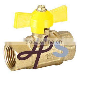 brass gas ball valve with butterfly handle, EN331 standard