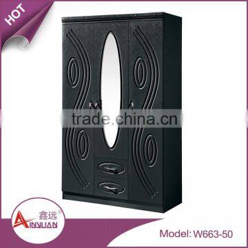 Hotel Furniture Simple Design Wardrobe Closet Double Door Wooden White Hotel Wardrobe Designs photo-3