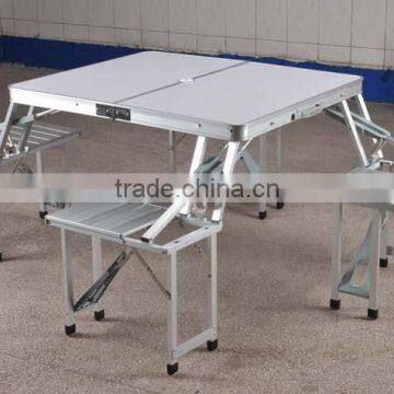 outdoor folding furniture table and chair with umbrella hole