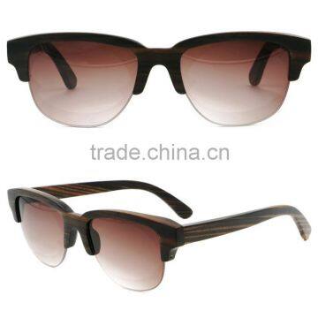 The new 2015 fashion ebony half frame sunglasses manufacturer wholesale